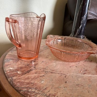 Sale Photo Thumbnail #20: Etched glass cherry blossom complete set 