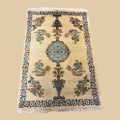 Antique Chinese 100% wool original 3x5 ft