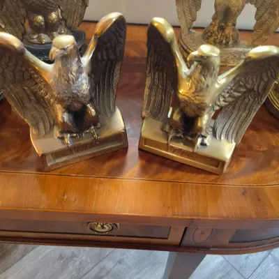 Vintage Americana Cast Metal Eagle Bookends Collection - Lot of 6
