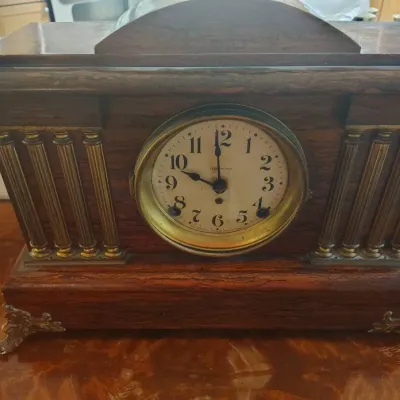 Seth Thomas Adamantine 6-Column Mantel Clock - Pat. 1880