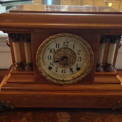 Antique Late 19th C. Seth Thomas Adamantine Mantel Clock – Model 295 D