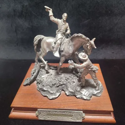 Chilmark Fine Pewter "Lee to the Rear" Sculpture by F.J. Barnum - Limited Edition