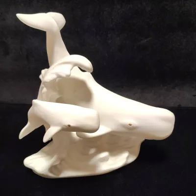 1992 Lenox Song Of The Whales Fine Bone China, 22K Gold Eyes