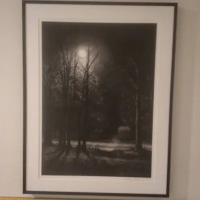 Kevin-John Signed Moonlit Forest Limited Edition Matted & Framed Print 8/25 (2023)