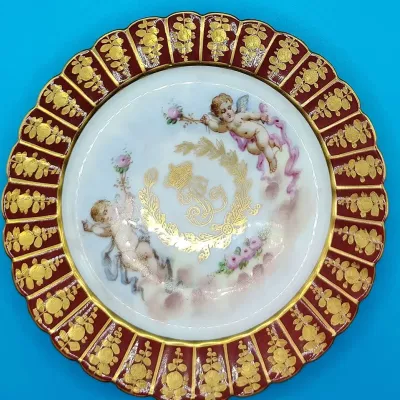 Antique 1846 Sèvres Porcelain Chateau des Tuileries Louis Philippe Cabinet Plate