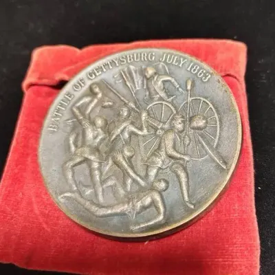 Sterling Silver Battle of Gettysburg July 1863 Commemorative Medallion (2.95 Troy Ounces)