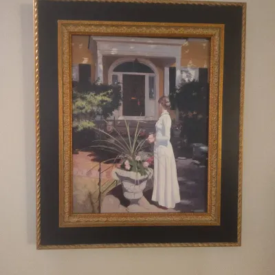 Dennis Perrin "Treasured Memories" Framed Fine Art Giclée Canvas Print – Signed Impressionist Figure