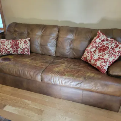Sale Photo Thumbnail #37: Leather Sofa (As Is) 
