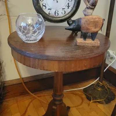 Sale Photo Thumbnail #14: Pedestal Table, and decor 