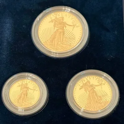 2011 American Eagle Fine Gold Proof 4 Coin Set - 5, 10, 25, And 50 Dollar Coin With COA And Original Box