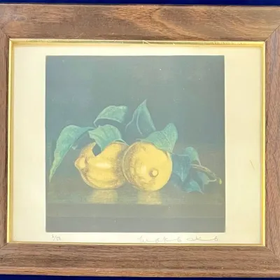 
Vintage Signed Limited Edition Still Life Lemons 1 Of 50