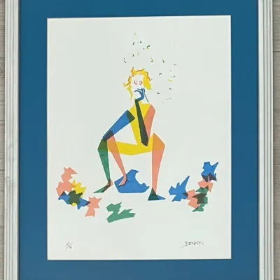 
Signed Limited Edition Benecki 6 Of 8 Abstract Print In Frame