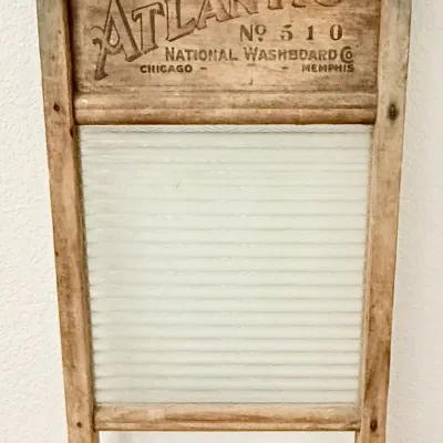 Antique Atlantic Glass National Washboard No. 510