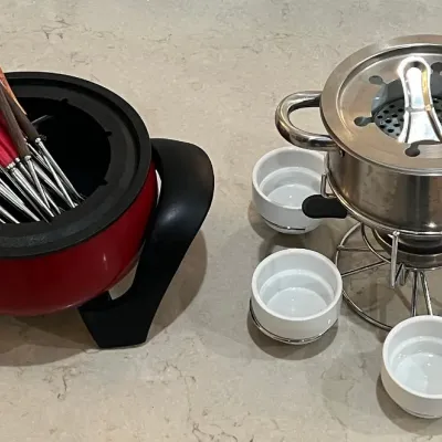 (2) Fondue Sets With Forks - (1) Electric (as Is)