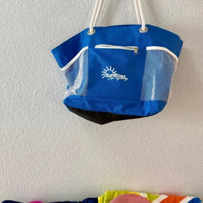 
St. George Swim Bag, (2) Goggles, Speedo Cap, Beach Towel, Ladies Large Swim Skirt NWT