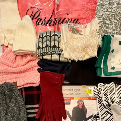 
Winter Gear - Gloves, Hats, Scarves, Pashmia Shawl, Socks, And More