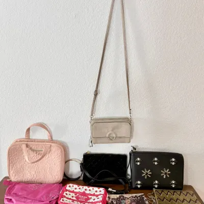 
Lot Of Travel Bags, Vince Comuto And Evening Purses - Seed Bead, INC, Kate Landry, And More