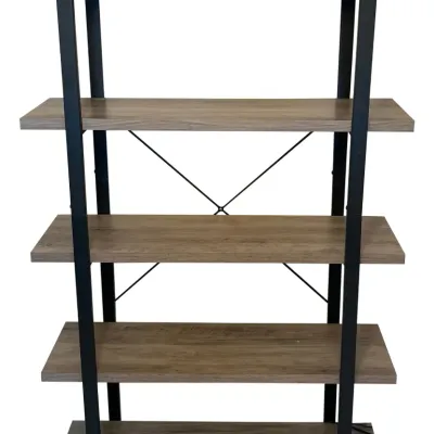 5 Tier Book Shelf With Black Metal Frame