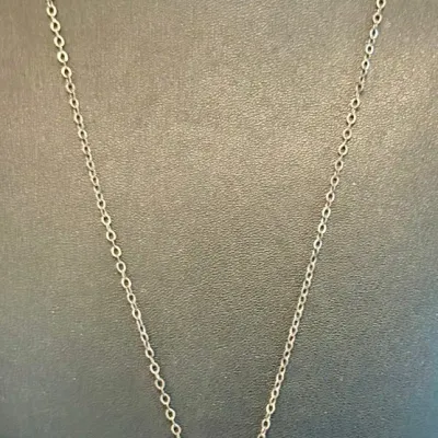 Vintage Sterling Silver Pea Pod 18 Inch Necklace With Faux Pearls