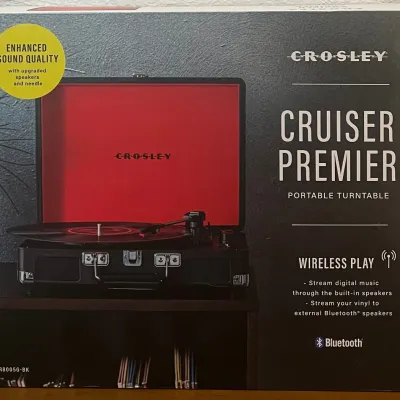 
2023 Crosley Cruiser Premier Portable Bluetooth Turntable In Box