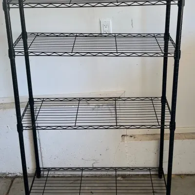 54" Black Metal Shelf