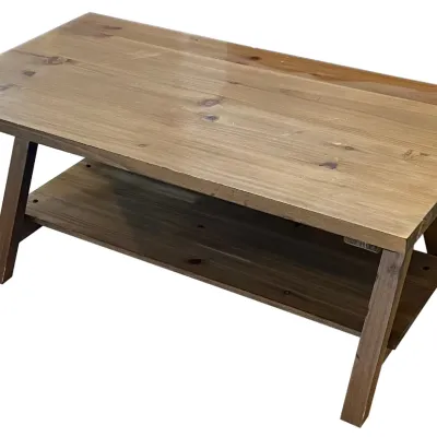
Rustic Lightweight Wooden Hoky Hoky 2 Tier Coffee Table