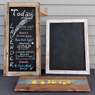 Ld rustic dual chalkboard set