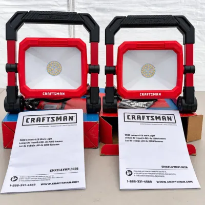 G craftsman red and black portable work lights
