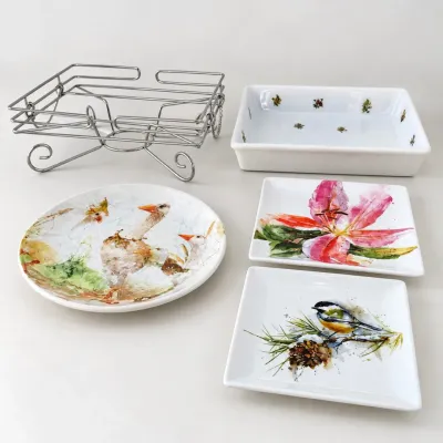 Ld decorative glass plates by dean crouser and pier 1