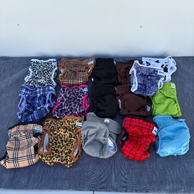 B lot of 16 new unused reusable dog diapers