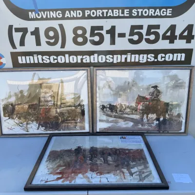 Ar set of 3 jeremy serna western paintings
