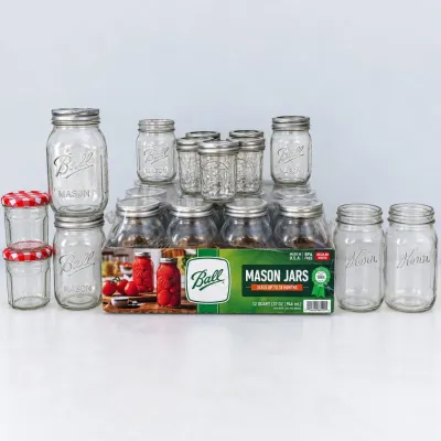 K assorted mason jars