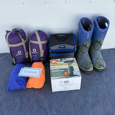 G assorted camping gear bundle