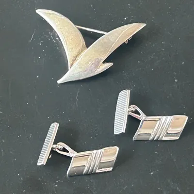 J italian sterling silver cufflinks