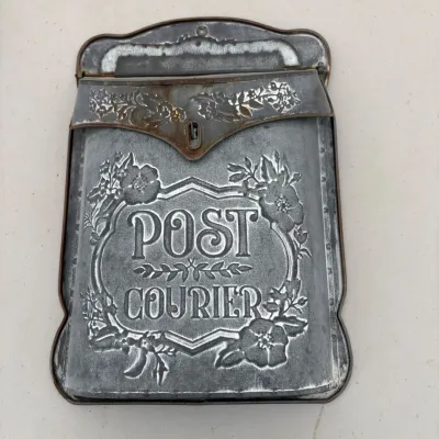 Ld post courier mailbox with decorative embossed design
