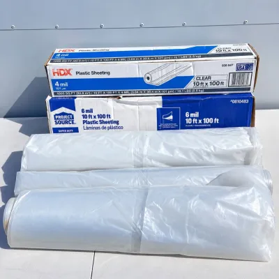 G clear plastic sheeting lot