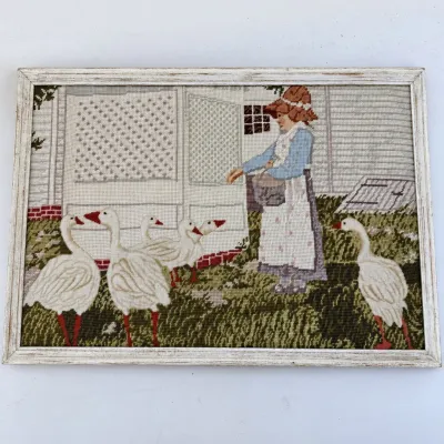 Ar crochet art featuring young girl