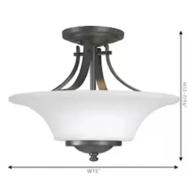 Ld barrington two light semi flush mount ceiling light
