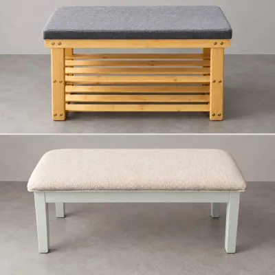 F set of two upholstered storage benches
