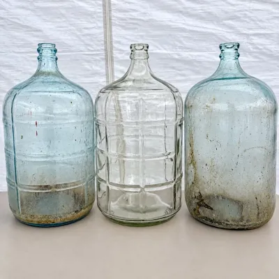 Ld set of 3 5 gallon glass jars