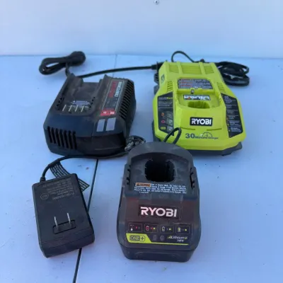 G lot of 3 battery chargers for ryobi and craftsman tools