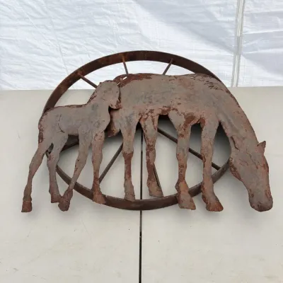 Hd rustic metal yard art