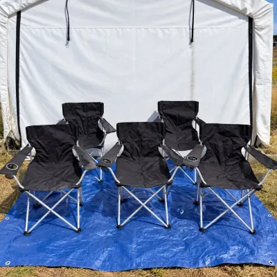 G ozark trail 5 piece black folding chair set