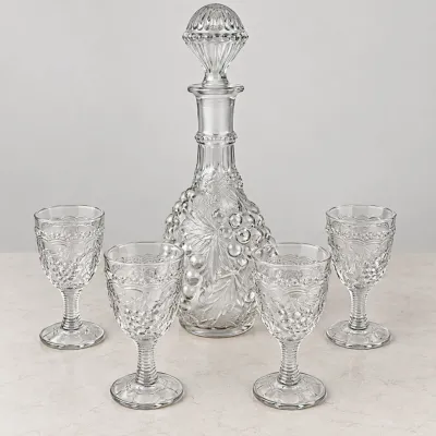 Hd elegant glass decanter set