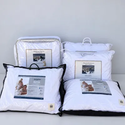 B assortment of premium hotel quality pillows