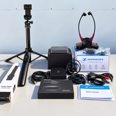 E assortment of technology accessories