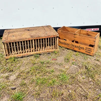 G antique wooden crates