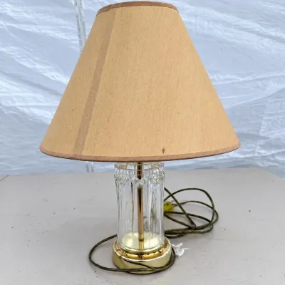 Ld glass and brass table lamp