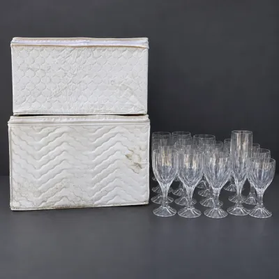Hd 17 piece crystal glassware set