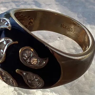 18 karat high grade electroplate men’s ring